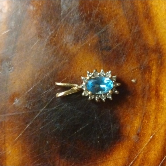 18k gp Blue topaz - Picture 2 of 3